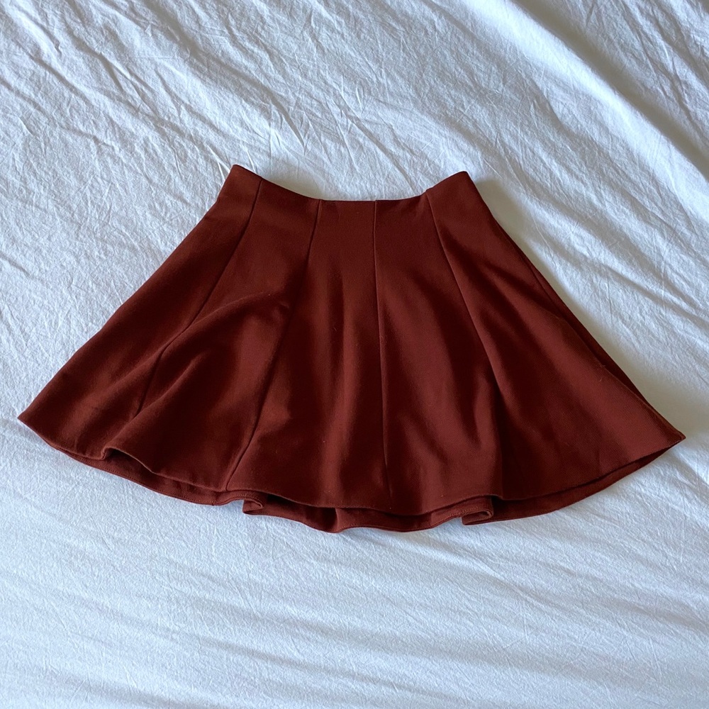 Urban Outfitters Burgundy Skater Skirt